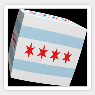 Chicago Flag cubed. Sticker